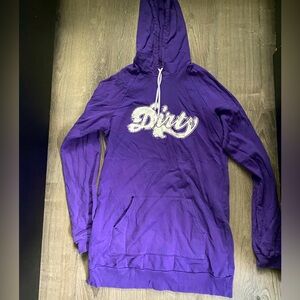 Purple Dirty hoodie dress